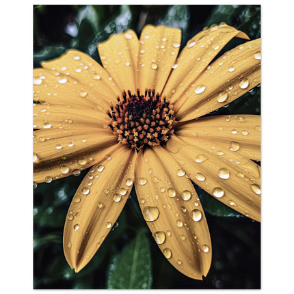 Golden Blooms In Rain