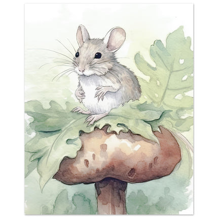 Mouse On Mushroom