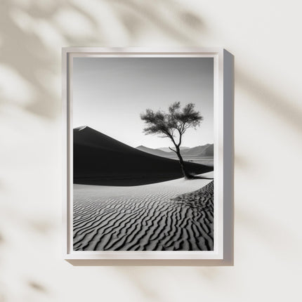 Solitary Tree In Desert