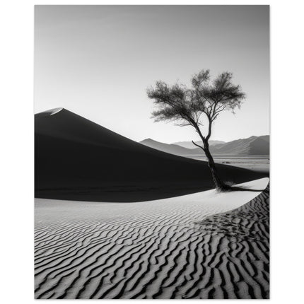 Solitary Tree In Desert