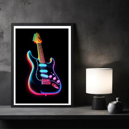 Neon Lit Guitar