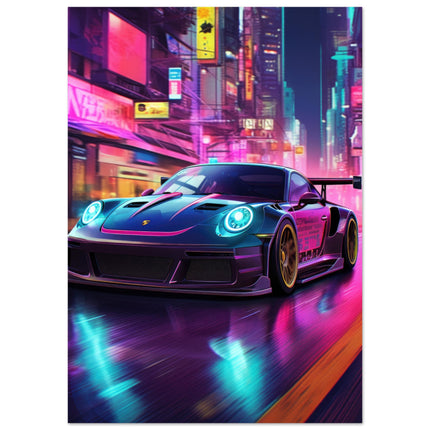 Neon Race Car