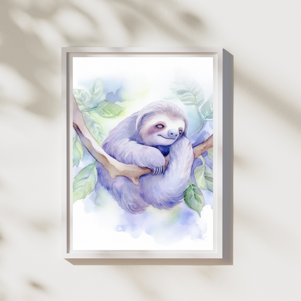 Lazy Sloth Chilling In A Tree