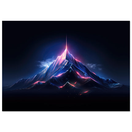 Mountain Peak In Neon Light