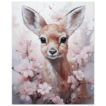 Deer Among Flowers